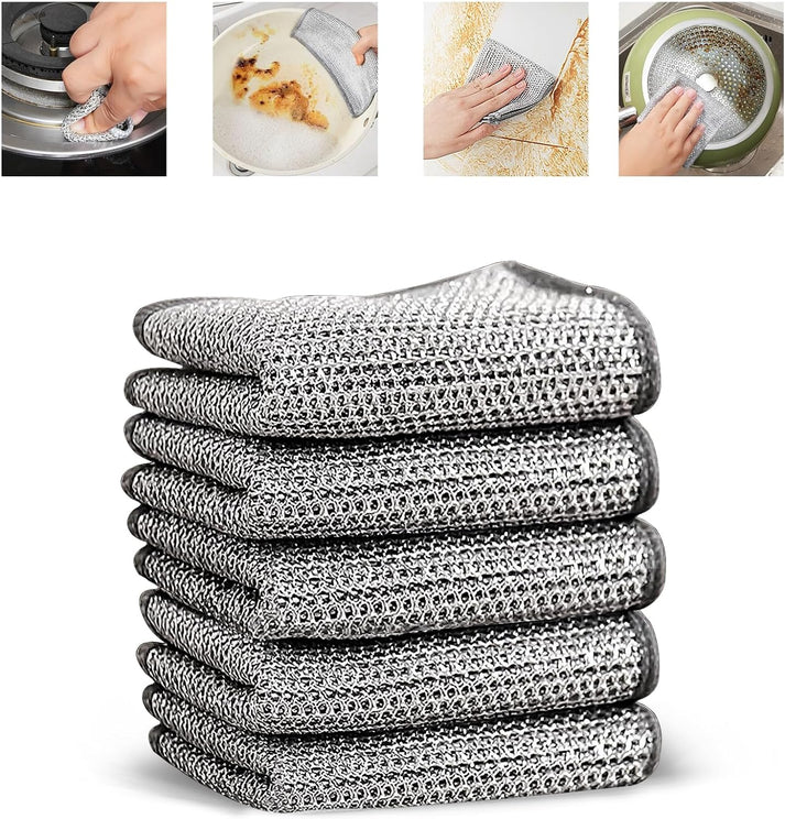 Non Scratch Dish Wash Cloths Pack of 10 (Buy 5 Get 5 Free)