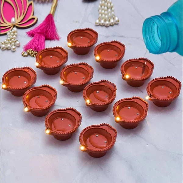 Water Sensor LED Diya – Automatic Light-Up for Festive Decor