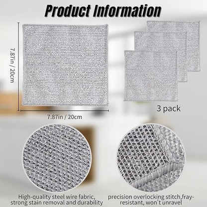Non Scratch Dish Wash Cloths Pack of 10 (Buy 5 Get 5 Free)