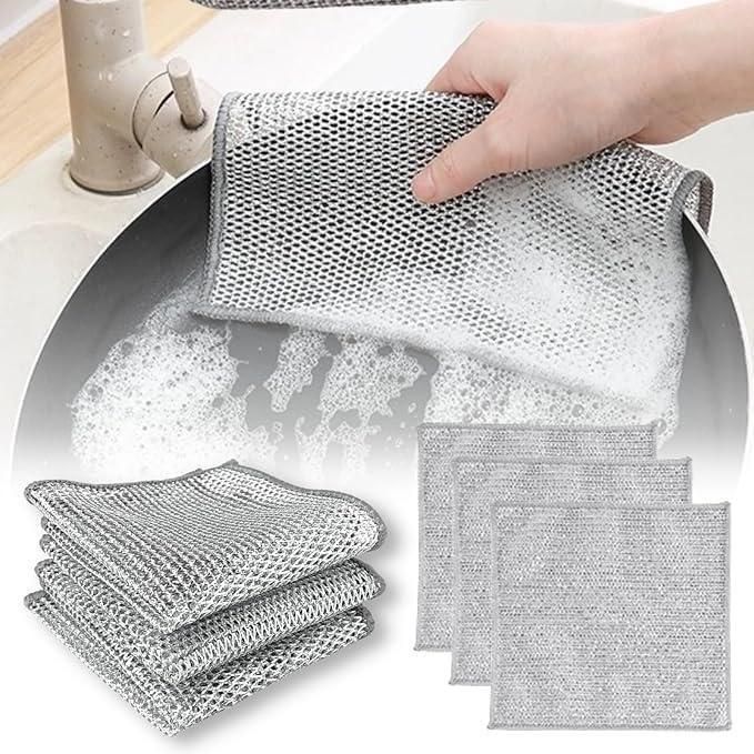 Non Scratch Dish Wash Cloths Pack of 10 (Buy 5 Get 5 Free)