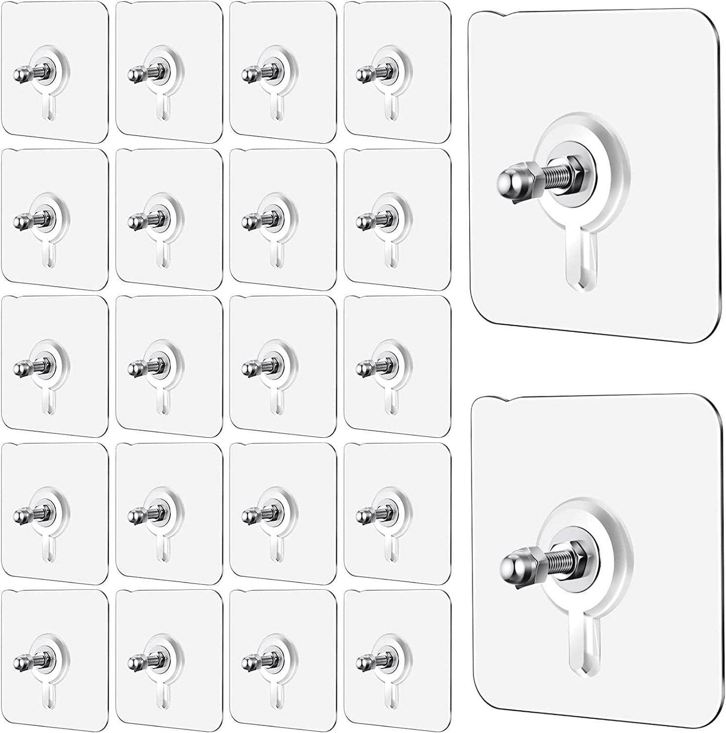 Reusable Adhesive Wall Hooks (Pack of 10)