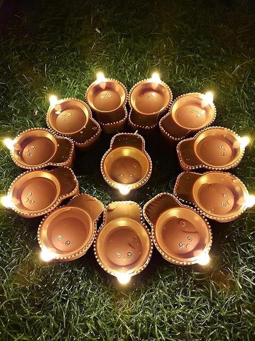 Water Sensor LED Diya – Automatic Light-Up for Festive Decor