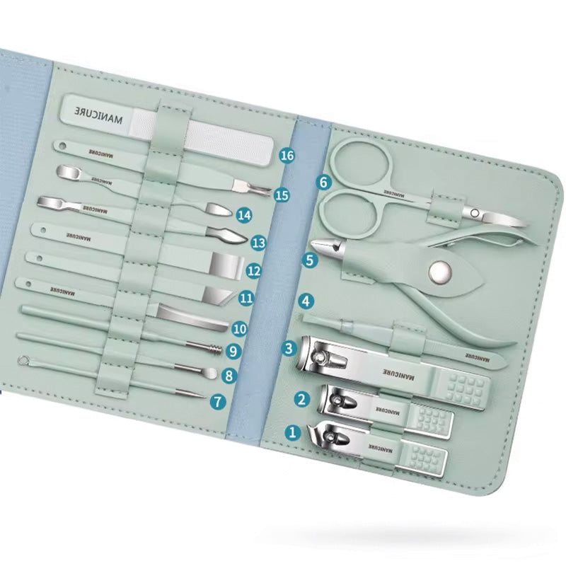 16 In 1 Manicure Set: Complete set for babies and adults.