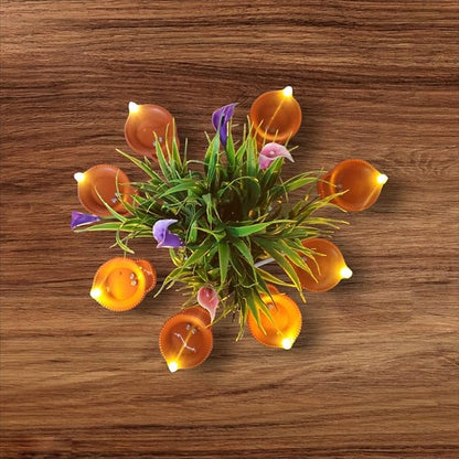 Water Sensor LED Diya – Automatic Light-Up for Festive Decor